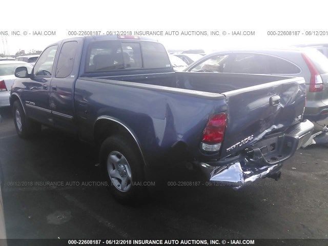 5TBRT34174S452770 - 2004 TOYOTA TUNDRA ACCESS CAB SR5 BLUE photo 3