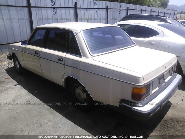 YV1AX4948C1704615 - 1982 VOLVO 244 DL/GL BEIGE photo 3