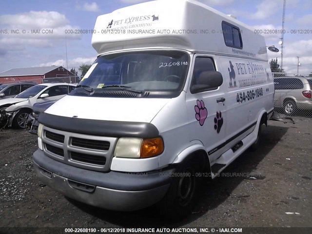 2B7LB31Z0XK525946 - 1999 DODGE RAM VAN B3500 WHITE photo 2