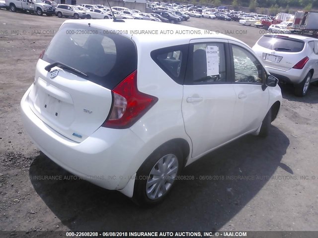 3N1CE2CP9FL441112 - 2015 NISSAN VERSA NOTE S/S PLUS/SV/SL/SR WHITE photo 4