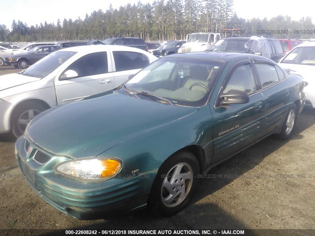 1G2NE52E7XC547437 - 1999 PONTIAC GRAND AM SE GREEN photo 2