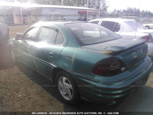 1G2NE52E7XC547437 - 1999 PONTIAC GRAND AM SE GREEN photo 3