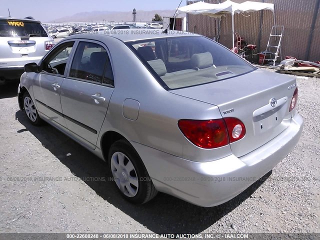 JTDBR32E530022217 - 2003 TOYOTA COROLLA CE/LE SILVER photo 3