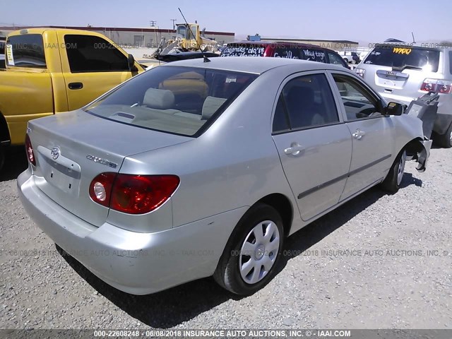 JTDBR32E530022217 - 2003 TOYOTA COROLLA CE/LE SILVER photo 4