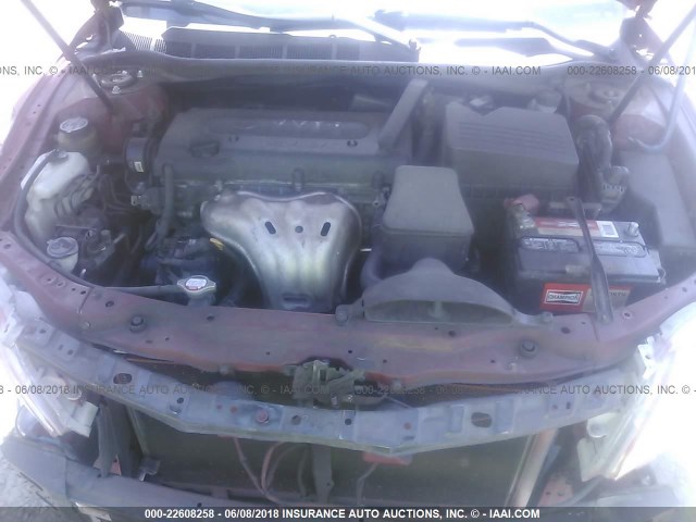 JTNBE46K973015157 - 2007 TOYOTA CAMRY NEW GENERAT CE/LE/XLE/SE RED photo 10