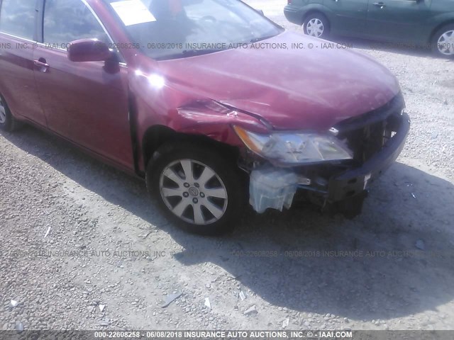 JTNBE46K973015157 - 2007 TOYOTA CAMRY NEW GENERAT CE/LE/XLE/SE RED photo 6