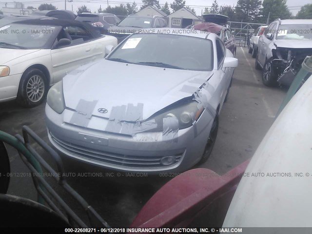 KMHHM66D48U290909 - 2008 HYUNDAI TIBURON GS SILVER photo 2