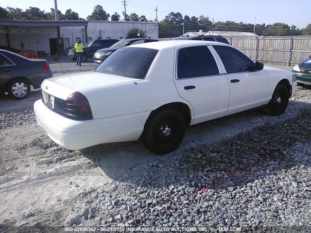 2FAFP71W41X150770 - 2001 FORD CROWN VICTORIA POLICE INTERCEPTOR WHITE photo 4