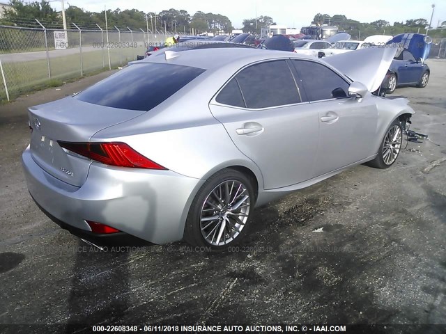 JTHBA1D26H5052110 - 2017 LEXUS IS 200T SILVER photo 4