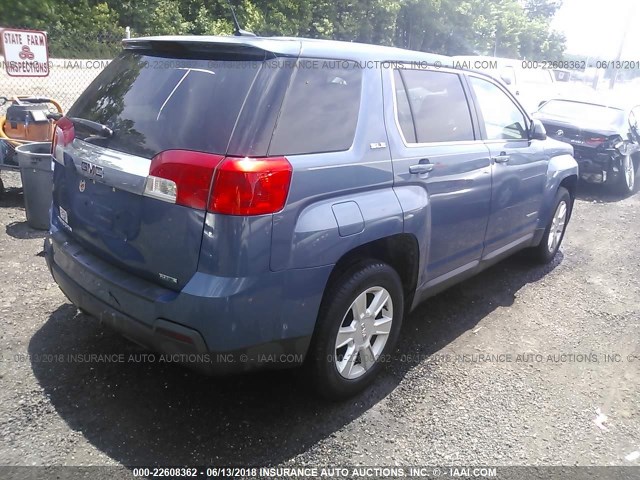 2GKALMEKXC6126623 - 2012 GMC TERRAIN SLE BLUE photo 4