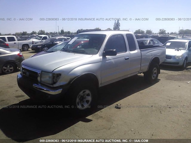 4TASM92N3YZ607006 - 2000 TOYOTA TACOMA XTRACAB PRERUNNER ვერცხლისფერი ფოტო 2
