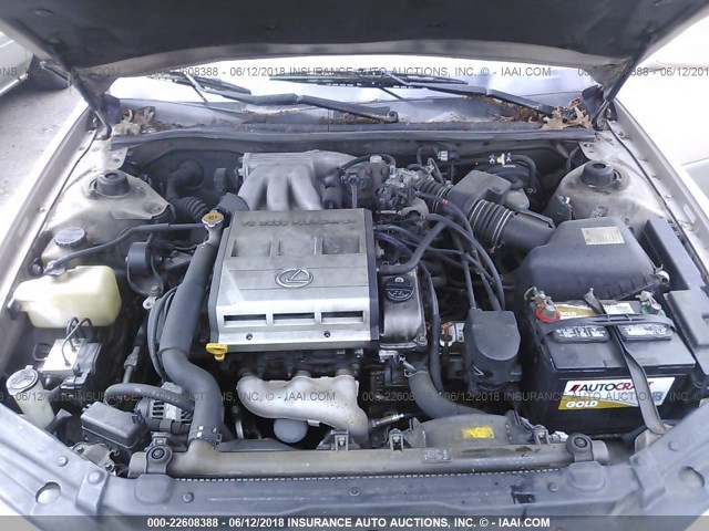 JT8BF22G1V0029901 - 1997 LEXUS ES 300 Champagne photo 10