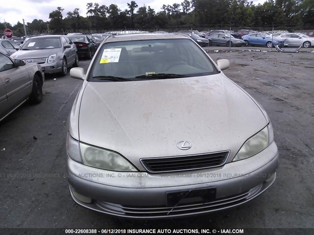 JT8BF22G1V0029901 - 1997 LEXUS ES 300 Champagne photo 6