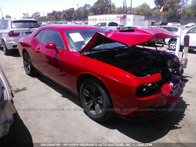 2C3CDZAG3GH125019 - 2016 DODGE CHALLENGER SXT RED photo 1