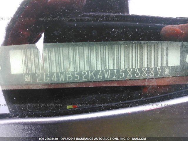 2G4WB52K4W1583889 - 1998 BUICK REGAL LS 红色 照片 9