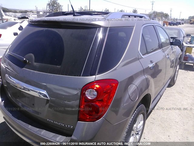 2GNALFEKXC6150287 - 2012 CHEVROLET EQUINOX LTZ SILVER photo 4