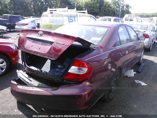 4T1BE30K84U371270 - 2004 TOYOTA CAMRY LE/XLE/SE ბურგუნდია ფოტო 4