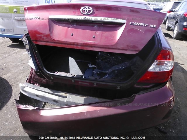 4T1BE30K84U371270 - 2004 TOYOTA CAMRY LE/XLE/SE ბურგუნდია ფოტო 6