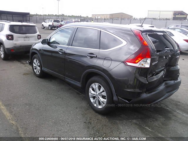 5J6RM4H72DL032578 - 2013 HONDA CR-V EXL BROWN photo 3