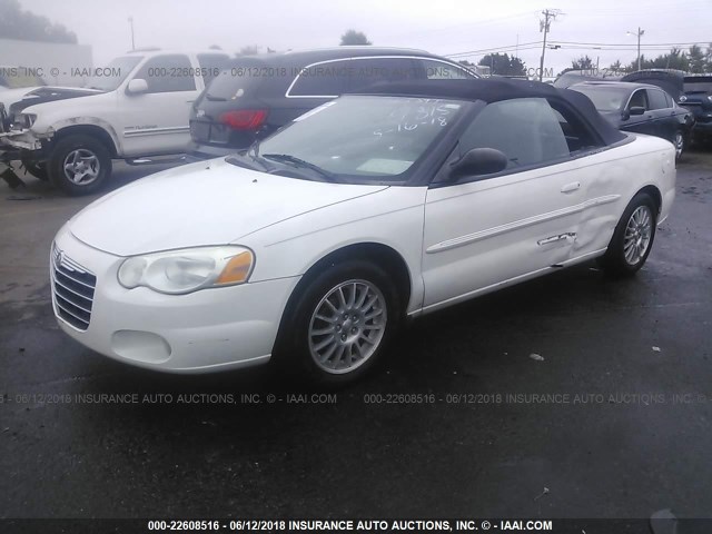 1C3EL55R45N619815 - 2005 CHRYSLER SEBRING TOURING WHITE photo 2