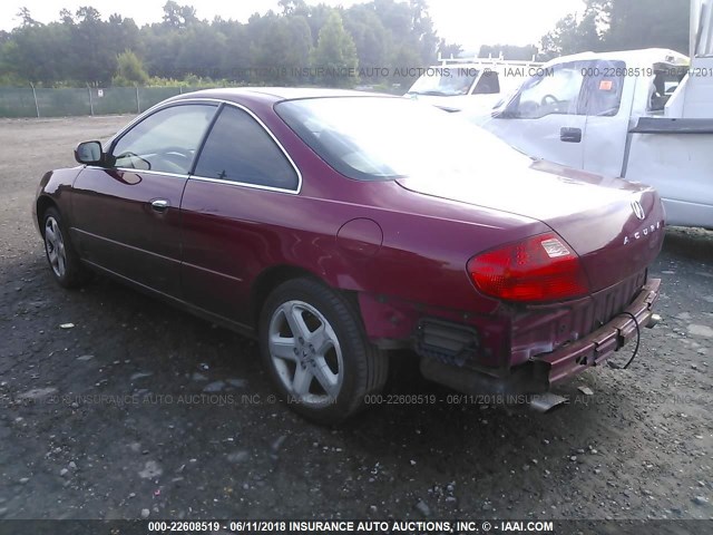 19UYA42611A010350 - 2001 ACURA 3.2CL TYPE-S RED photo 3