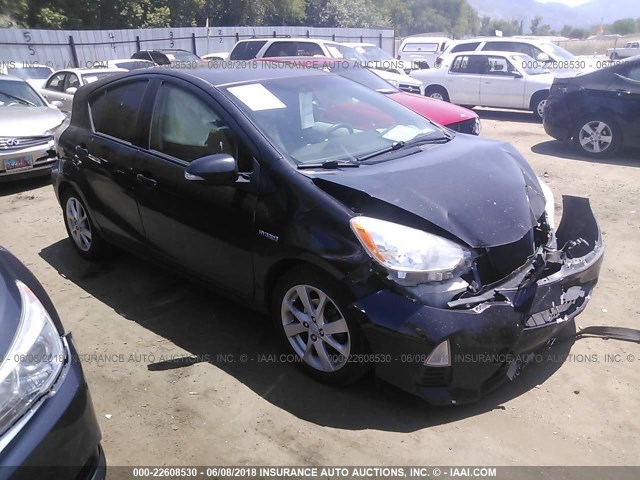 JTDKDTB32C1001526 - 2012 TOYOTA PRIUS C BLACK photo 1