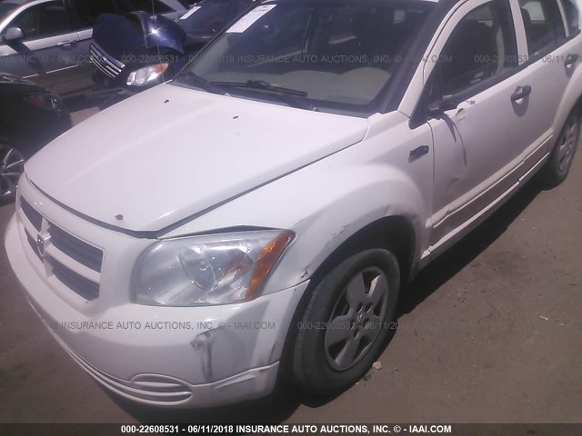 1B3HB28BX7D174659 - 2007 DODGE CALIBER WHITE photo 6