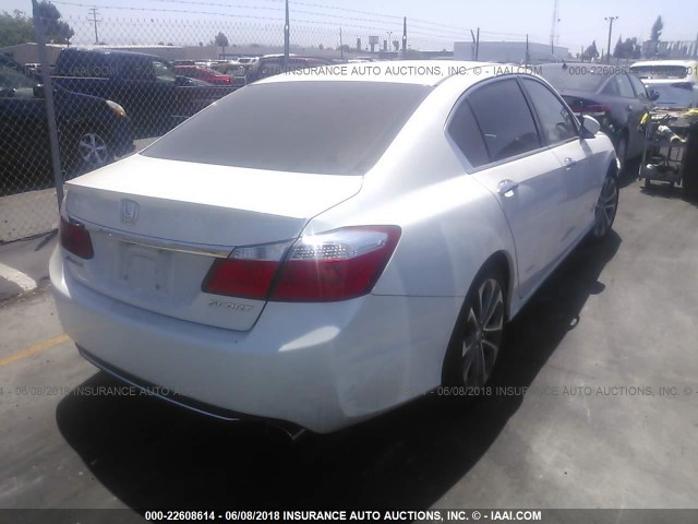 1HGCR2F51EA084706 - 2014 HONDA ACCORD SPORT WHITE photo 4