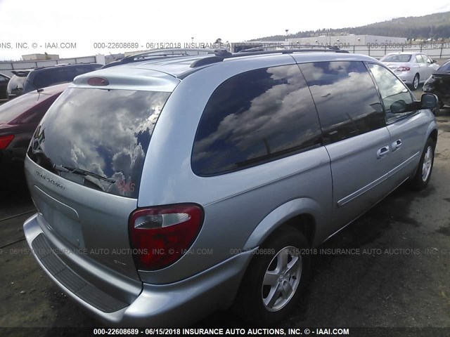 2D4GP44L06R872511 - 2006 DODGE GRAND CARAVAN SXT Light Blue photo 4