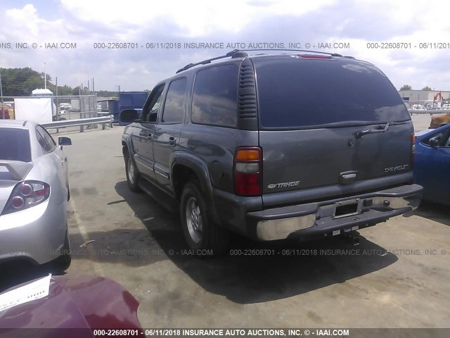 1GNEC13Z32R180612 - 2002 CHEVROLET TAHOE C1500 GRAY photo 3