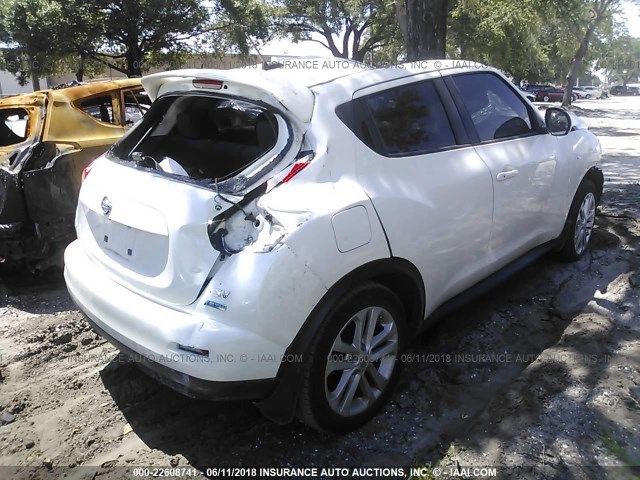 JN8AF5MR7ET359008 - 2014 NISSAN JUKE S/SV/SL/NISMO WHITE photo 4