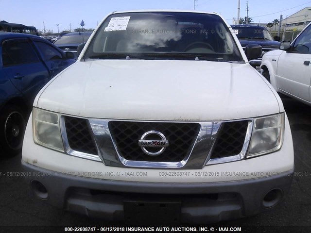 1N6BD06TX5C440325 - 2005 NISSAN FRONTIER KING CAB XE WHITE photo 6