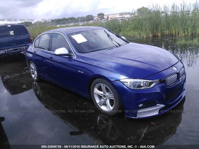 WBA8D9C32HA011294 - 2017 BMW 330 XI BLUE photo 1