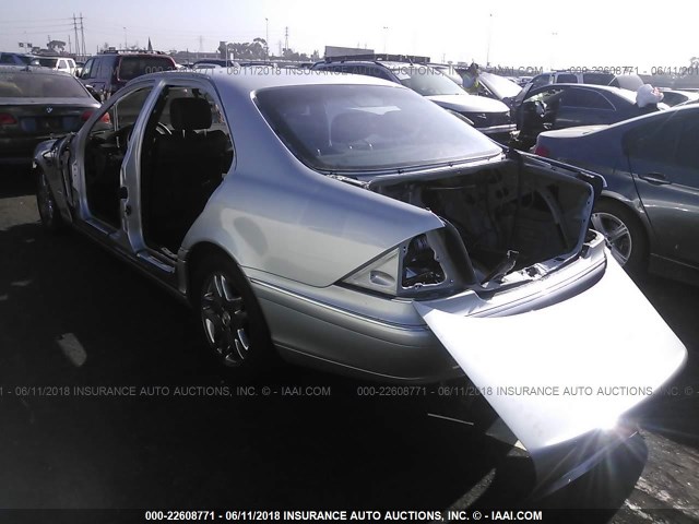 WDBNG75J65A448139 - 2005 MERCEDES-BENZ S 500 SILVER photo 3