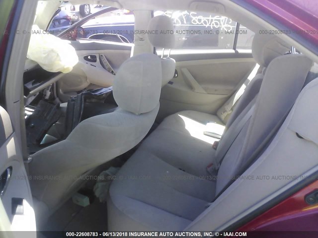 4T4BE46K49R050174 - 2009 TOYOTA CAMRY SE/LE/XLE RED photo 8