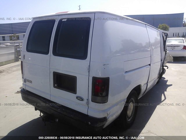 1FTRE14243HC06776 - 2003 FORD ECONOLINE E150 VAN WHITE photo 4