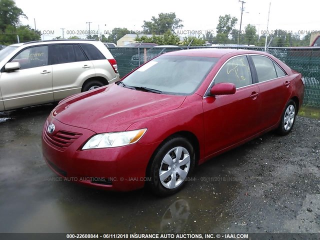 4T1BE46K87U050623 - 2007 TOYOTA CAMRY NEW GENERAT CE/LE/XLE/SE RED photo 2