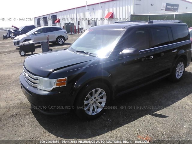 2FMGK5CC1BBD23675 - 2011 FORD FLEX SEL BLACK photo 2