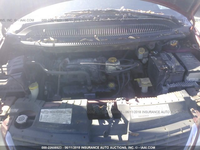 2C8GP74L11R295025 - 2001 CHRYSLER TOWN & COUNTRY EX RED photo 10