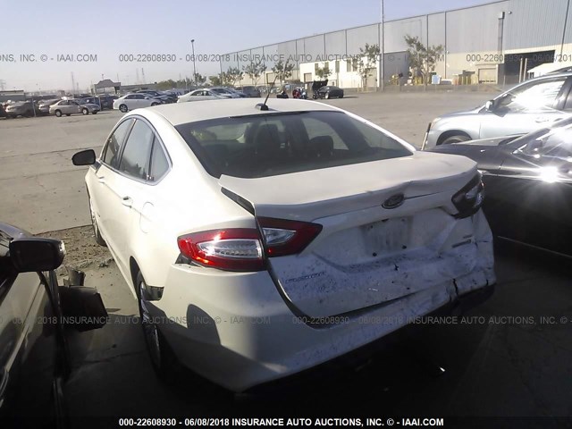 3FA6P0LU7DR254319 - 2013 FORD FUSION SE HYBRID WHITE photo 3