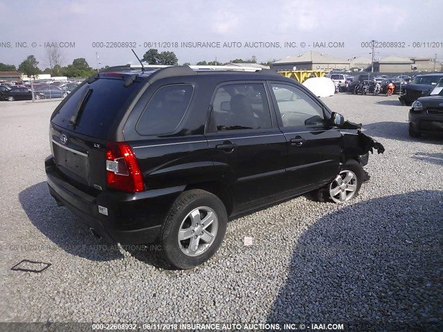 KNDJE723197580451 - 2009 KIA SPORTAGE LX/EX BLACK photo 4