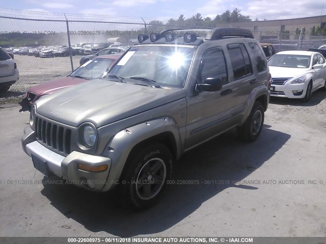 1J4GL38K14W138057 - 2004 JEEP LIBERTY RENEGADE GOLD photo 2