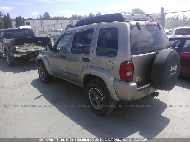 1J4GL38K14W138057 - 2004 JEEP LIBERTY RENEGADE GOLD photo 3