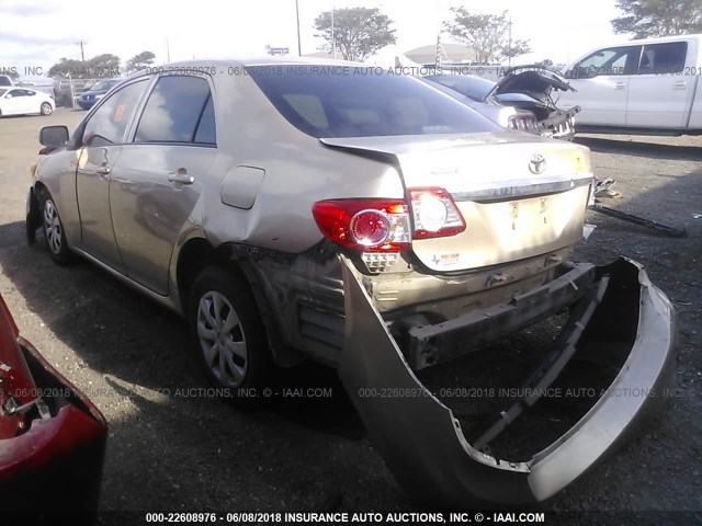 5YFBU4EE1CP007347 - 2012 TOYOTA COROLLA S/LE GOLD photo 3