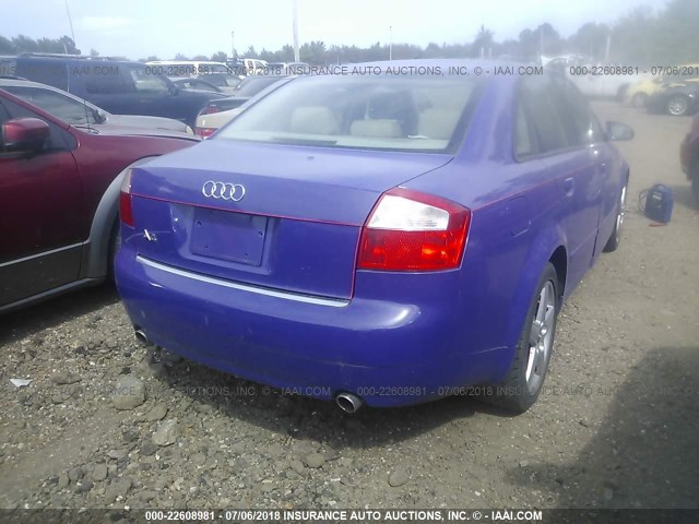 WAUJC68E83A228466 - 2003 AUDI A4 1.8T PURPLE photo 4