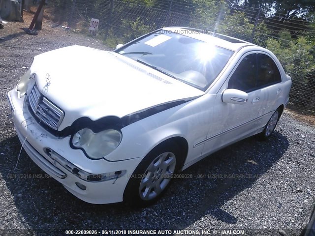 WDBRF92J76F738186 - 2006 MERCEDES-BENZ C GENERATION 2006 280 4MATIC WHITE photo 2