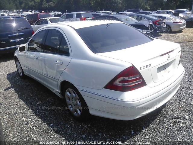 WDBRF92J76F738186 - 2006 MERCEDES-BENZ C GENERATION 2006 280 4MATIC WHITE photo 3