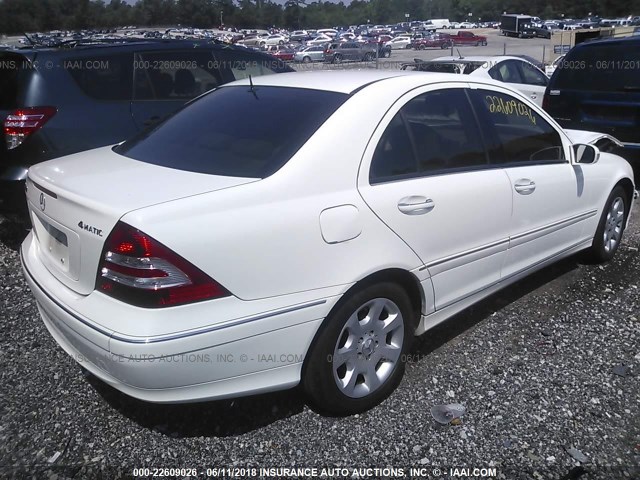 WDBRF92J76F738186 - 2006 MERCEDES-BENZ C GENERATION 2006 280 4MATIC WHITE photo 4