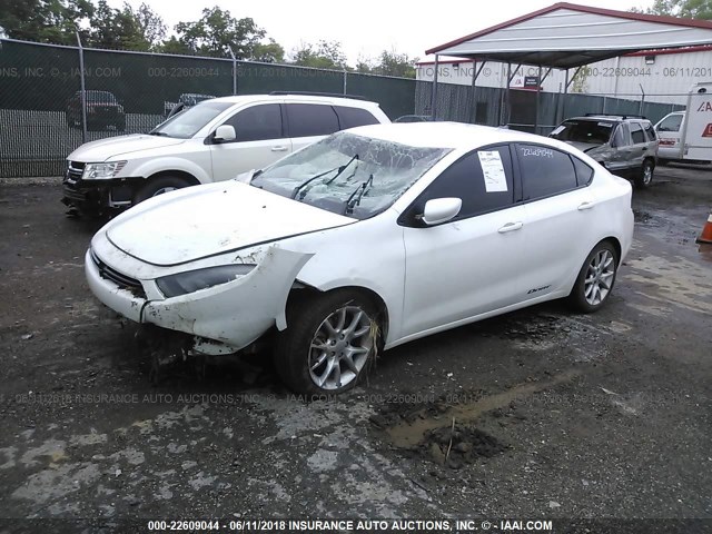 1C3CDFBA2DD344281 - 2013 DODGE DART SXT WHITE photo 2