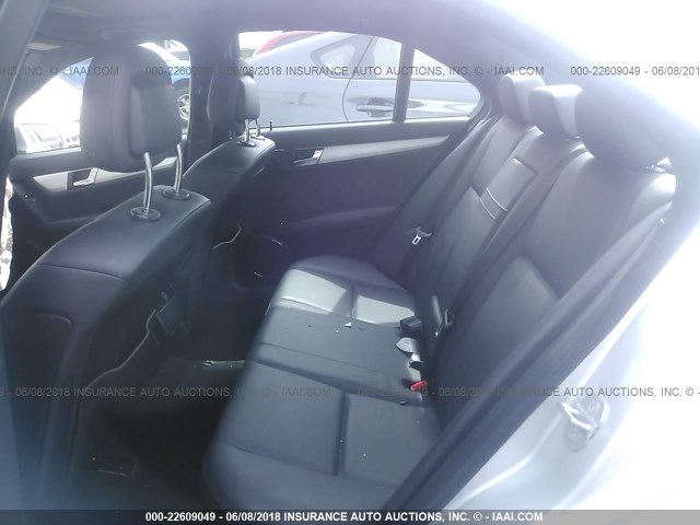 WDDGF5EB9AR108737 - 2010 MERCEDES-BENZ C 300 SILVER photo 8